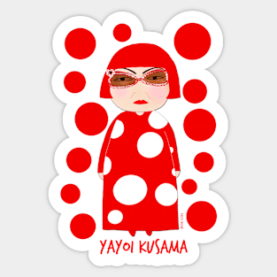 Red dots Yayoi Kusama inspired items Sticker